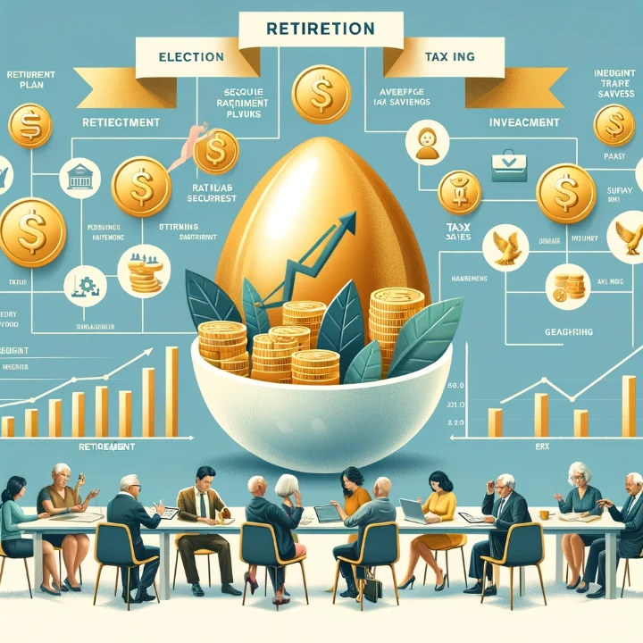 images that encapsulate the essential elements of selecting the perfect retirement plan for a secure future